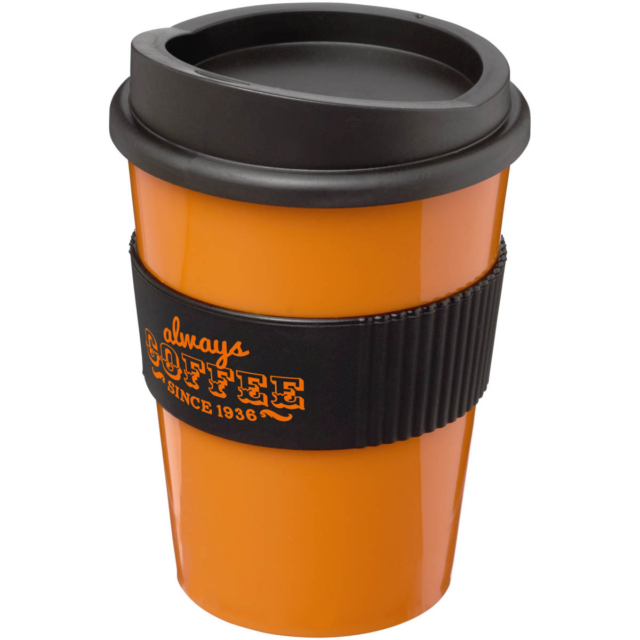 Americano® Medio 300 ml Becher mit Schutzring - orange - Logo 1