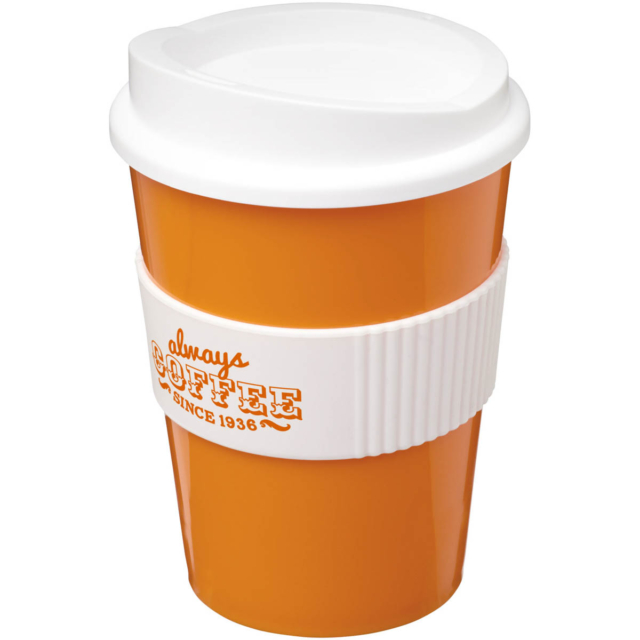 Americano® Medio 300 ml Becher mit Schutzring - orange - Logo 1