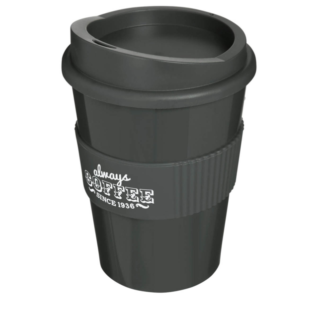 Americano® Medio 300 ml Becher mit Schutzring - grau - Logo 1