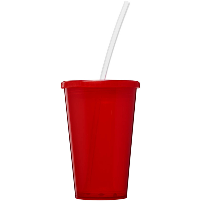 Stadion 350 ml doppelwandiger Becher - rot - Vorderseite