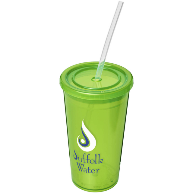 Stadion 350 ml doppelwandiger Becher - limone - Logo 1