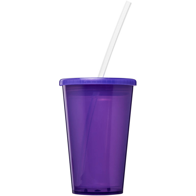 Stadion 350 ml doppelwandiger Becher - lila - Vorderseite