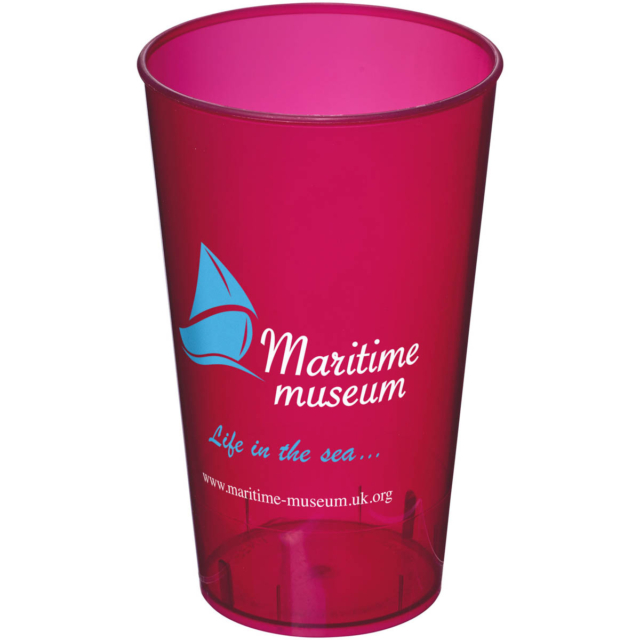 Arena 375 ml Kunststoffbecher - transparent magenta - Logo 1