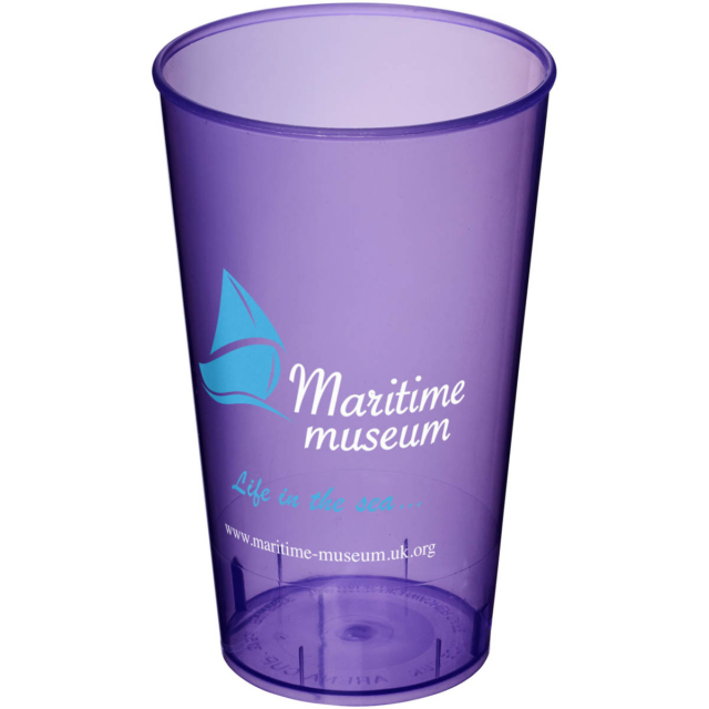 Arena 375 ml Kunststoffbecher - transparent violett - Logo 1