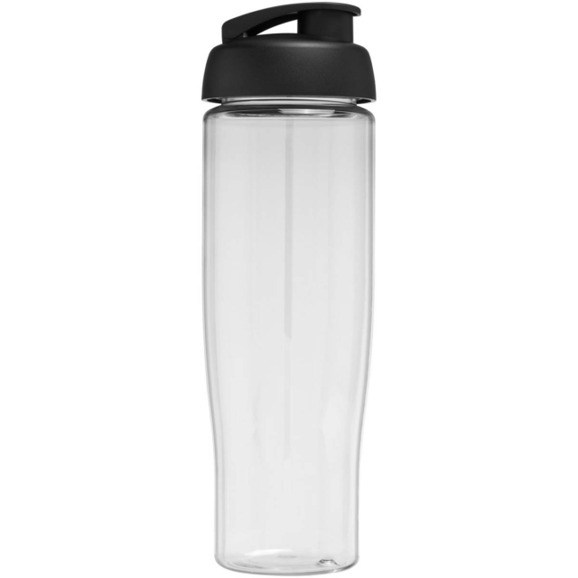 H2O Active® Tempo 700 ml Sportflasche mit Klappdeckel - transparent - Rückseite