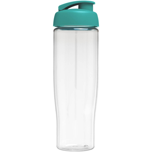 H2O Active® Tempo 700 ml Sportflasche mit Klappdeckel - transparent - Rückseite