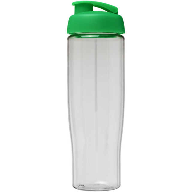 H2O Active® Tempo 700 ml Sportflasche mit Klappdeckel - transparent - Vorderseite