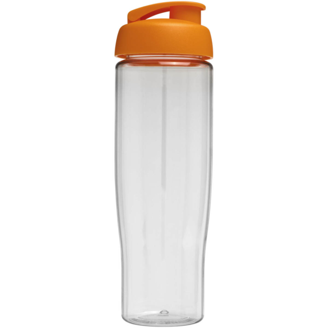 H2O Active® Tempo 700 ml Sportflasche mit Klappdeckel - transparent - Rückseite