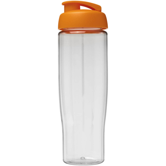 H2O Active® Tempo 700 ml Sportflasche mit Klappdeckel - transparent - Vorderseite