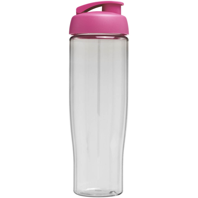 H2O Active® Tempo 700 ml Sportflasche mit Klappdeckel - transparent - Rückseite