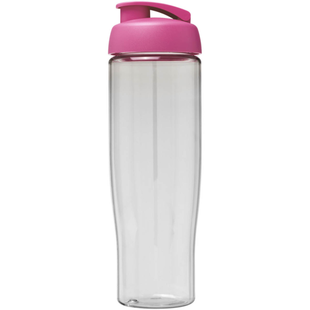 H2O Active® Tempo 700 ml Sportflasche mit Klappdeckel - transparent - Vorderseite