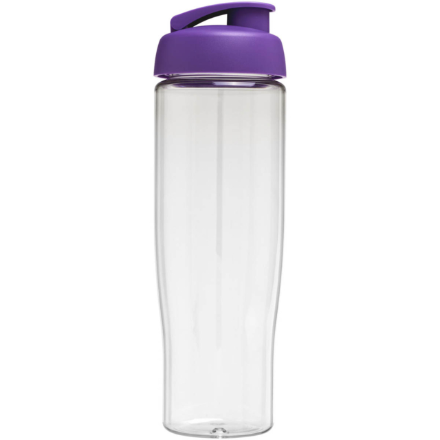 H2O Active® Tempo 700 ml Sportflasche mit Klappdeckel - transparent - Rückseite