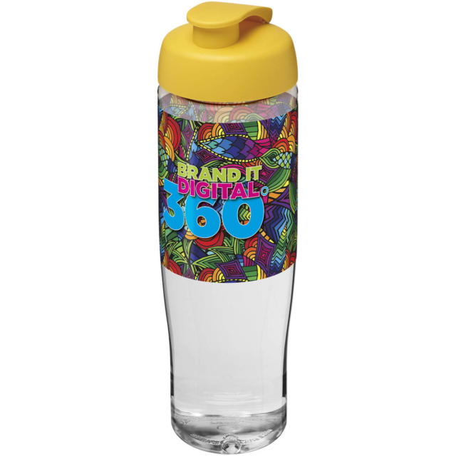 H2O Active® Tempo 700 ml Sportflasche mit Klappdeckel - transparent - Logo 1