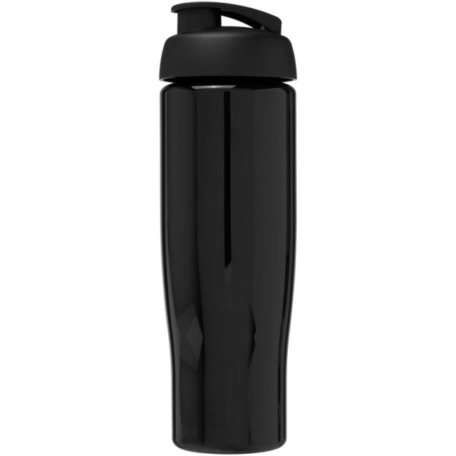 H2O Active® Tempo 700 ml Sportflasche mit Klappdeckel - schwarz - Vorderseite