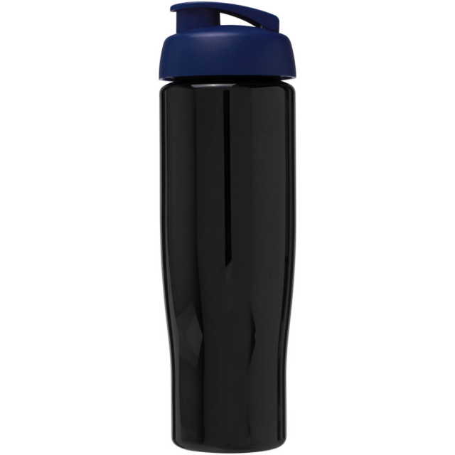 H2O Active® Tempo 700 ml Sportflasche mit Klappdeckel - schwarz - Vorderseite