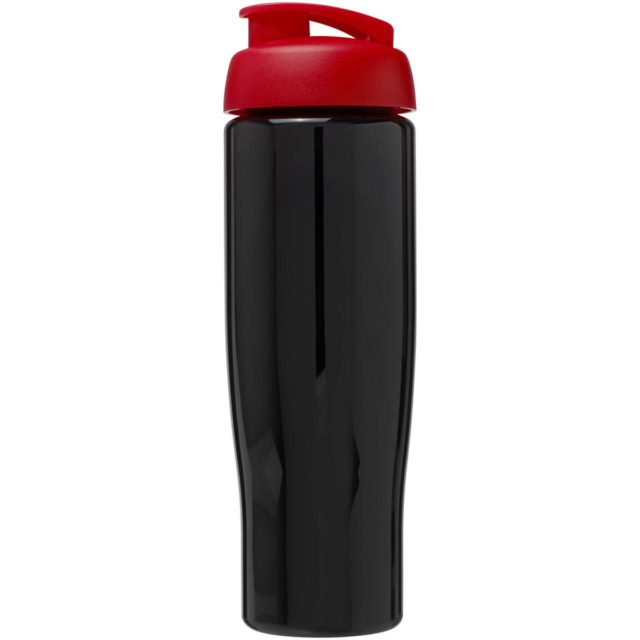 H2O Active® Tempo 700 ml Sportflasche mit Klappdeckel - schwarz - Vorderseite