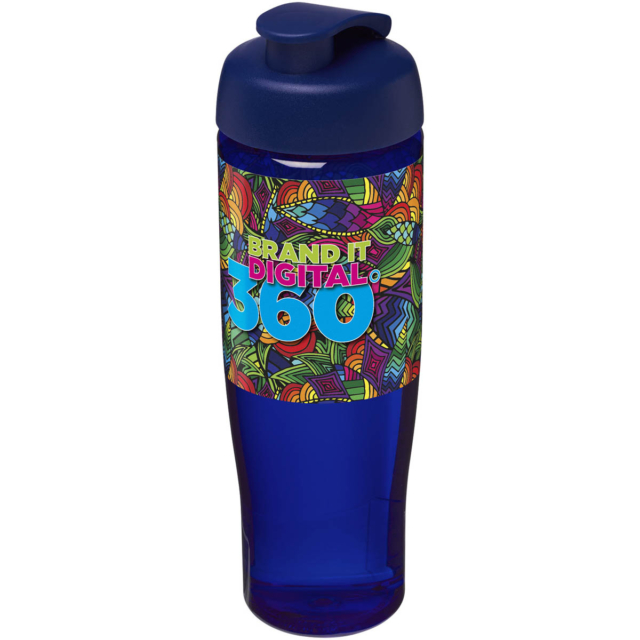 H2O Active® Tempo 700 ml Sportflasche mit Klappdeckel - blau - Logo 1