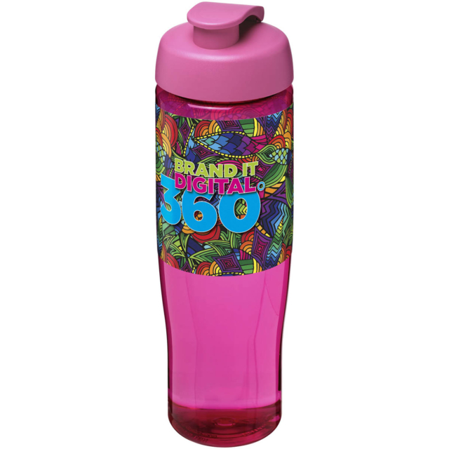 H2O Active® Tempo 700 ml Sportflasche mit Klappdeckel - magenta - Logo 1