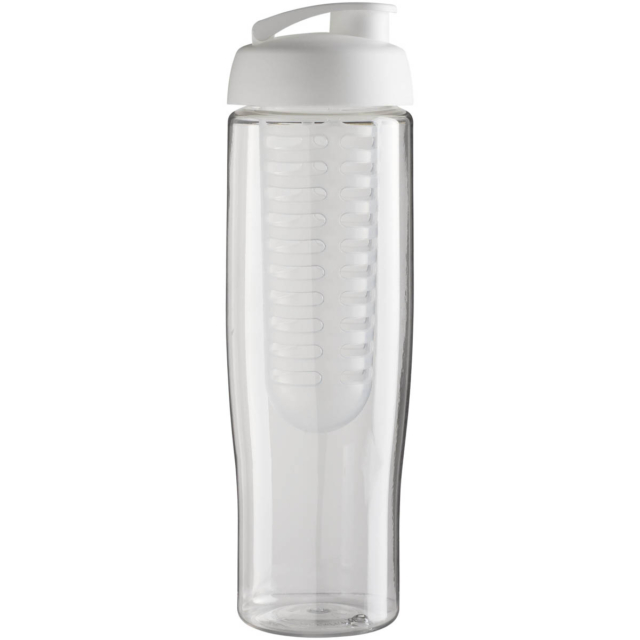 H2O Active® Tempo 700 ml Sportflasche mit Klappdeckel und Infusor - transparent - Rückseite