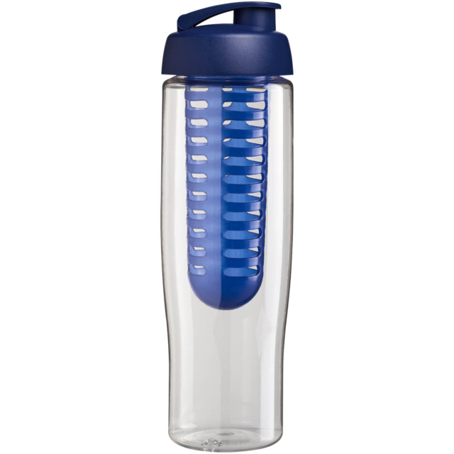 H2O Active® Tempo 700 ml Sportflasche mit Klappdeckel und Infusor - transparent - Rückseite