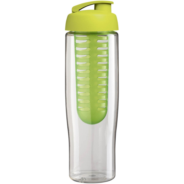 H2O Active® Tempo 700 ml Sportflasche mit Klappdeckel und Infusor - transparent - Rückseite