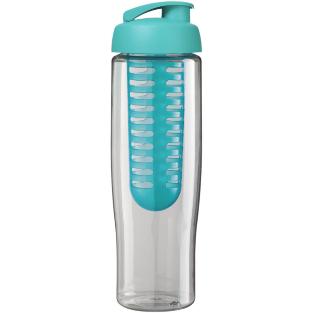 H2O Active® Tempo 700 ml Sportflasche mit Klappdeckel und Infusor - transparent - Rückseite