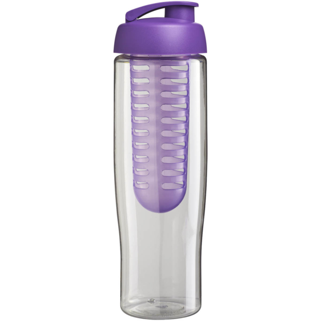 H2O Active® Tempo 700 ml Sportflasche mit Klappdeckel und Infusor - transparent - Rückseite