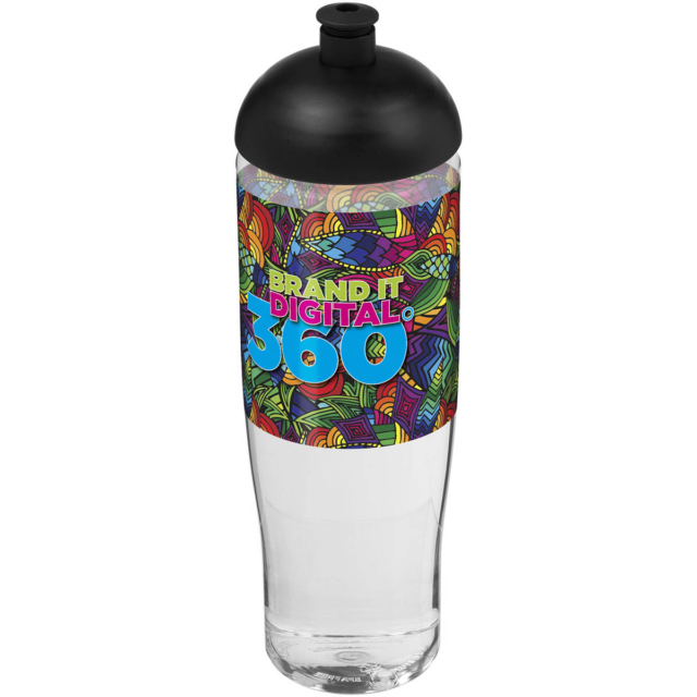 H2O Active® Tempo 700 ml Sportflasche mit Stülpdeckel - transparent - Logo 1