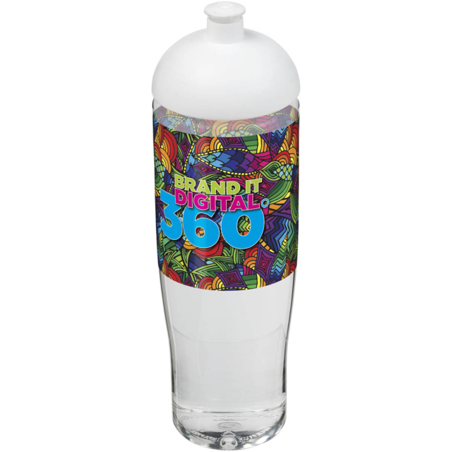 H2O Active® Tempo 700 ml Sportflasche mit Stülpdeckel - transparent - Logo 1