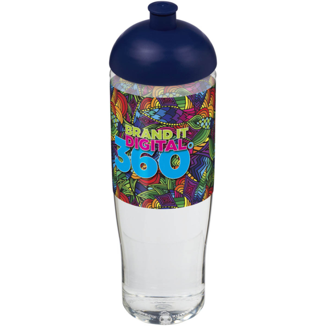 H2O Active® Tempo 700 ml Sportflasche mit Stülpdeckel - transparent - Logo 1