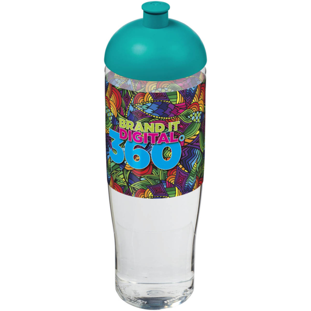 H2O Active® Tempo 700 ml Sportflasche mit Stülpdeckel - transparent - Logo 1