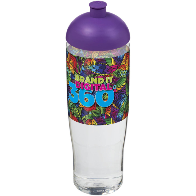 H2O Active® Tempo 700 ml Sportflasche mit Stülpdeckel - transparent - Logo 1