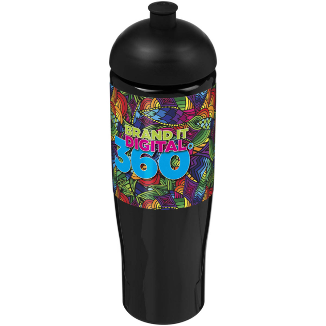 H2O Active® Tempo 700 ml Sportflasche mit Stülpdeckel - schwarz - Logo 1