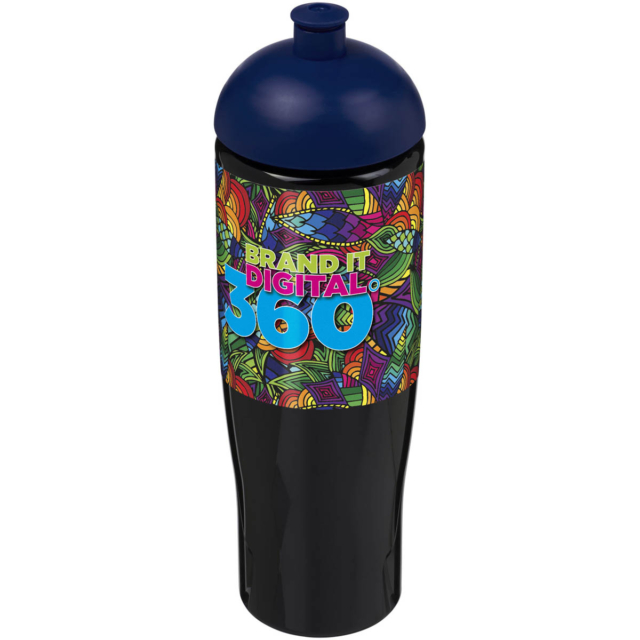 H2O Active® Tempo 700 ml Sportflasche mit Stülpdeckel - schwarz - Logo 1