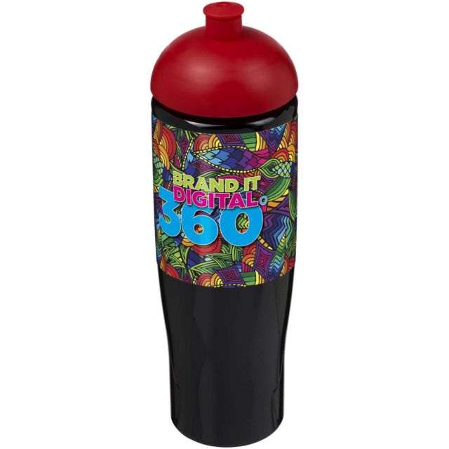 H2O Active® Tempo 700 ml Sportflasche mit Stülpdeckel - schwarz - Logo 1