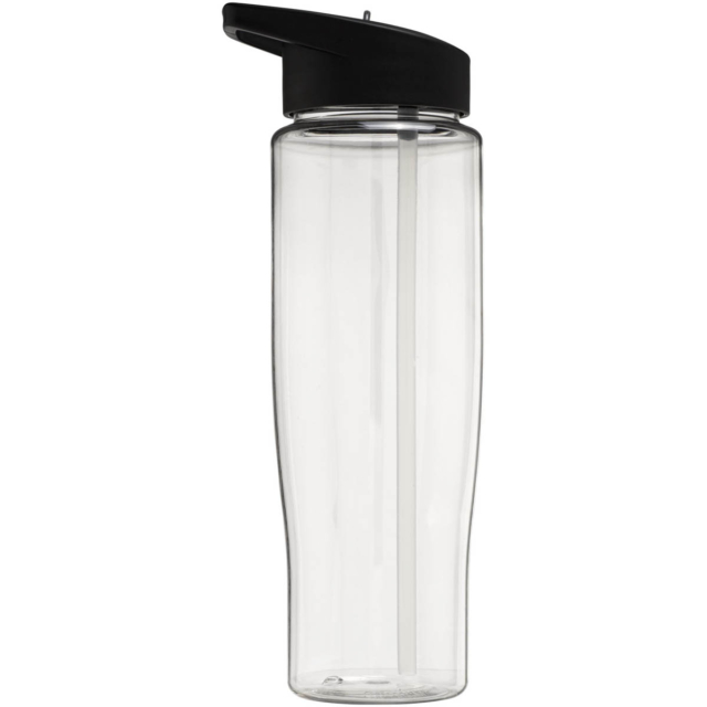 H2O Active® Tempo 700 ml Sportflasche mit Ausgussdeckel - transparent - Rückseite