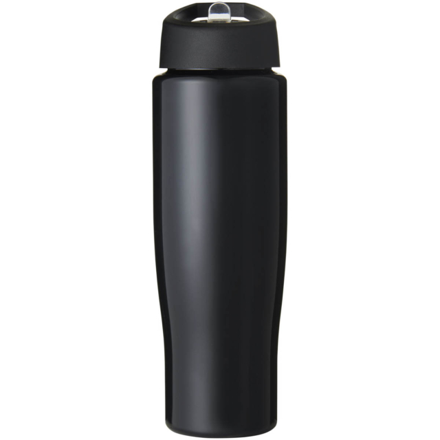 H2O Active® Tempo 700 ml Sportflasche mit Ausgussdeckel - schwarz - Vorderseite