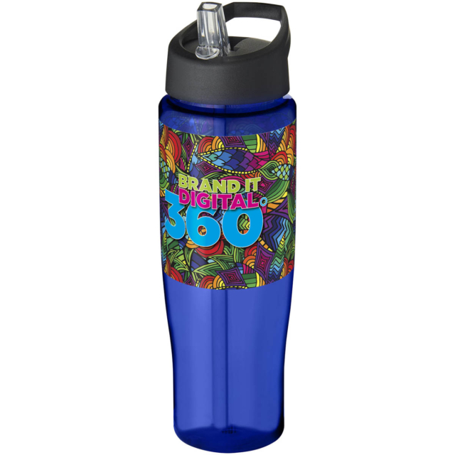 H2O Active® Tempo 700 ml Sportflasche mit Ausgussdeckel - blau - Logo 1