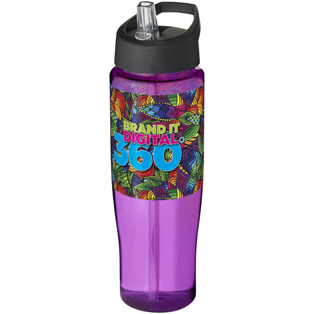 H2O Active® Tempo 700 ml Sportflasche mit Ausgussdeckel - lila - Logo 1