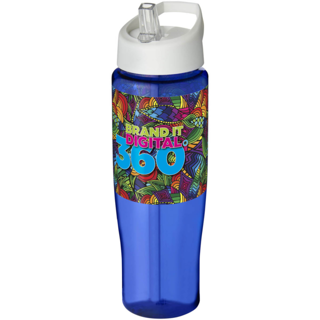 H2O Active® Tempo 700 ml Sportflasche mit Ausgussdeckel - blau - Logo 1