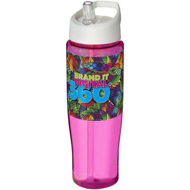 H2O Active® Tempo 700 ml Sportflasche mit Ausgussdeckel - rosa - Logo 1