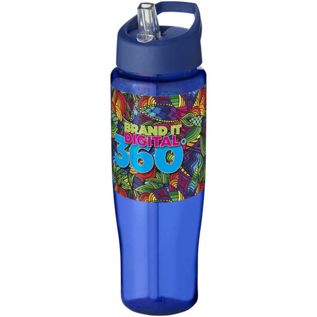 H2O Active® Tempo 700 ml Sportflasche mit Ausgussdeckel - blau - Logo 1