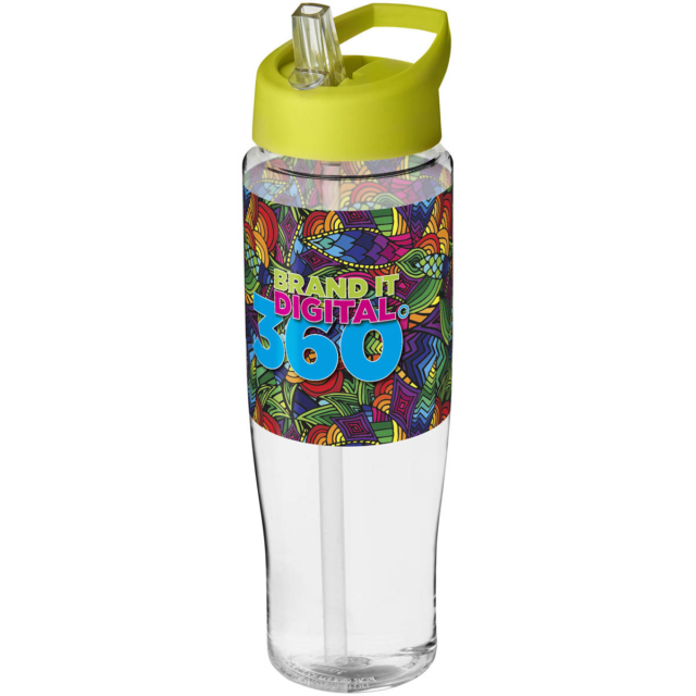 H2O Active® Tempo 700 ml Sportflasche mit Ausgussdeckel - transparent - Logo 1