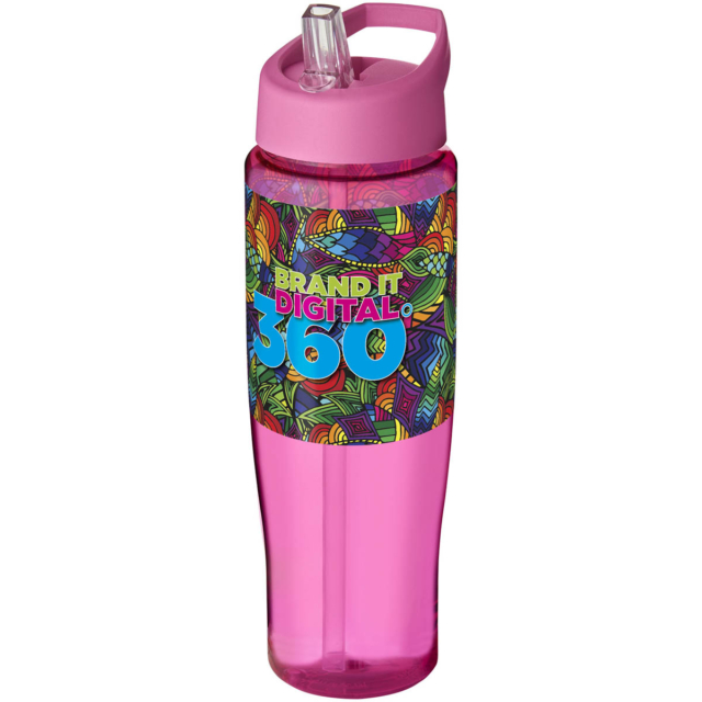 H2O Active® Tempo 700 ml Sportflasche mit Ausgussdeckel - rosa - Logo 1