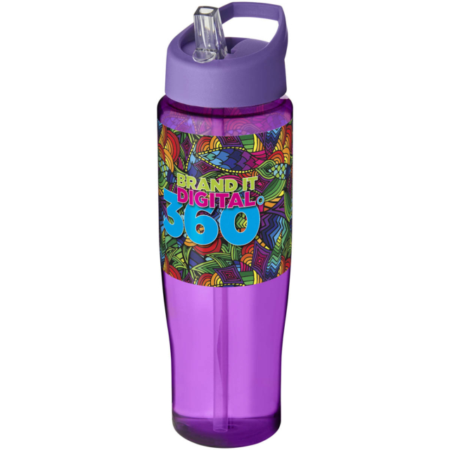 H2O Active® Tempo 700 ml Sportflasche mit Ausgussdeckel - lila - Logo 1