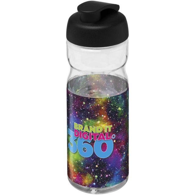 H2O Active® Base 650 ml Sportflasche mit Klappdeckel - transparent - Logo 1