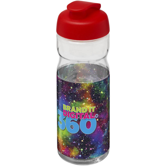 H2O Active® Base 650 ml Sportflasche mit Klappdeckel - transparent - Logo 1