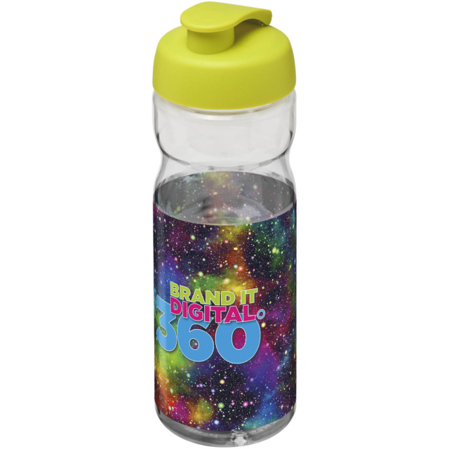 H2O Active® Base 650 ml Sportflasche mit Klappdeckel - transparent - Logo 1