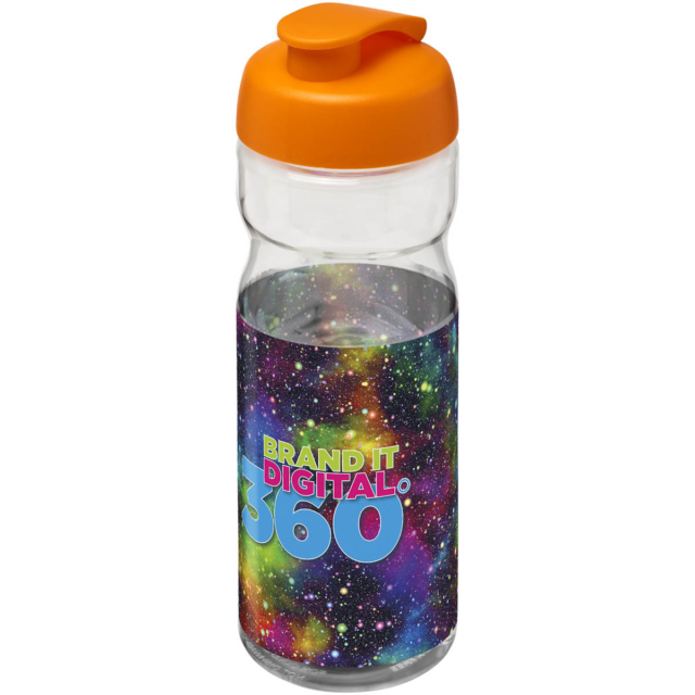 H2O Active® Base 650 ml Sportflasche mit Klappdeckel - transparent - Logo 1