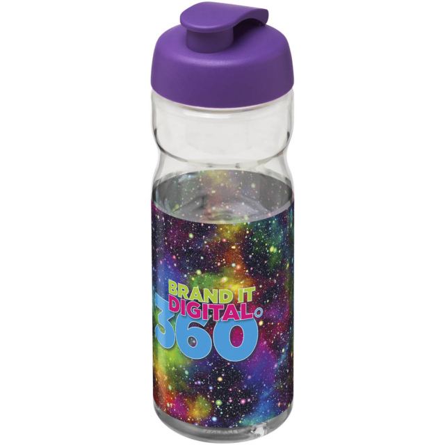 H2O Active® Base 650 ml Sportflasche mit Klappdeckel - transparent - Logo 1